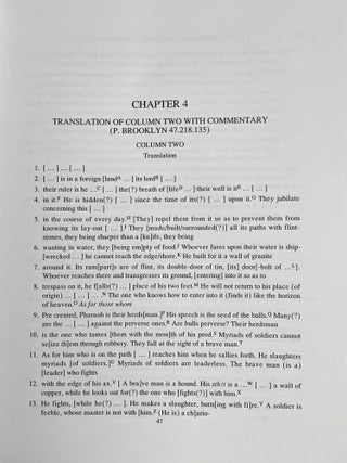 A late period hieratic wisdom text (P. Brooklyn 47.218.135)