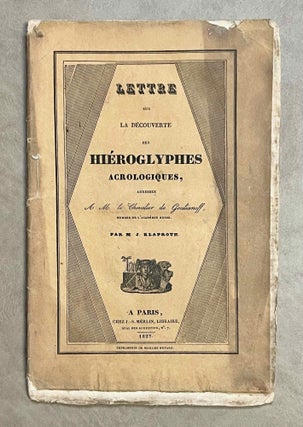 Item #M3043 Lettre sur la découverte des hiéroglyphes acrologiques adressée à M. Le Chevalier...[newline]M3043-00.jpeg