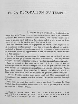 Le temple d'accueil du complexe fun&eacute;raire du roi Ounas