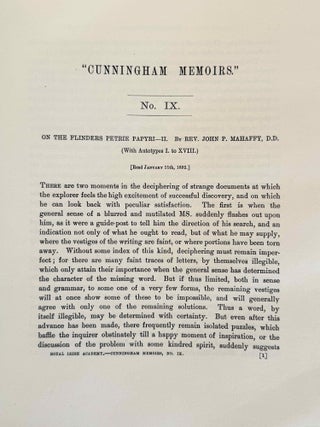 The Flinders Petrie Papyri with Transcriptions, Commentaries and Index. Part I (autotypes I-XXX) & II (autotypes I-XVIII).