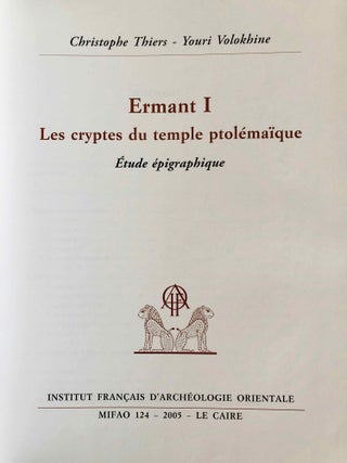 Ermant. Tome I: Les cryptes du temple ptolémaïque[newline]M3064-01.jpg