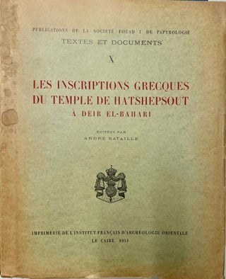 Item #M3072g Les inscriptions grecques du temple de Hatshepsout à Deir el-Bahari. BATAILLE...