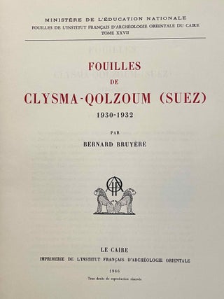 Rapport sur les fouilles de Clysma-Golzoun (Suez) (1930-1932)[newline]M3073b-03.jpeg