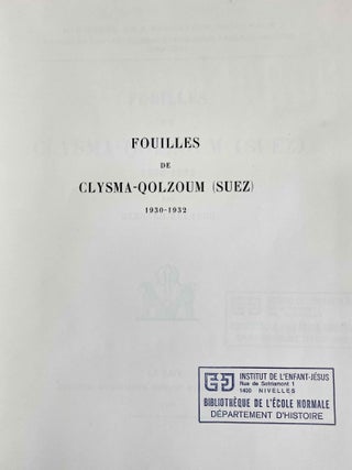 Rapport sur les fouilles de Clysma-Golzoun (Suez) (1930-1932)[newline]M3073c-01.jpeg