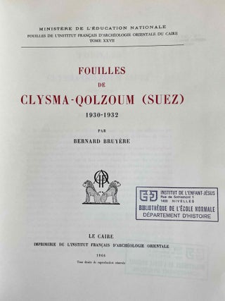 Rapport sur les fouilles de Clysma-Golzoun (Suez) (1930-1932)[newline]M3073c-02.jpeg