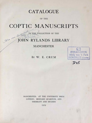 Catalogue of the Coptic manuscripts in the collection of the John Rylands Library[newline]M3079-02.jpg