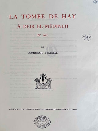 La tombe de Hay (N° 267) à Deir el-Medineh