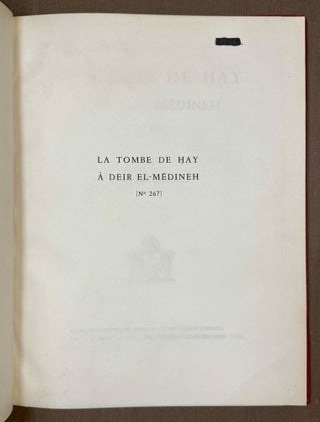 La tombe de Hay (N° 267) à Deir el-Medineh