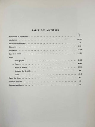 La tombe de Hay (N&deg; 267) &agrave; Deir el-Medineh