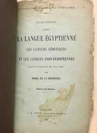 De la parenté entre la langue égyptienne, les langues sémitiques et les langues indo-européennes, d'après les travaux de M. Carl Abel[newline]M3092-02.jpeg