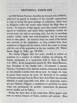 Actes du 2e symposium international sur la Nubie (Février 1-3, 1971)
