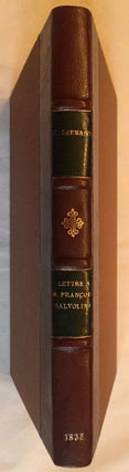 Item #M3094 Lettre à M. François Salvolini sur les monumens égyptiens, portant des légendes...