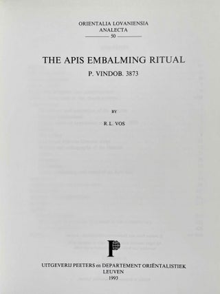 The Apis embalming ritual. P. Vindob. 3873.[newline]M3099g-01.jpeg