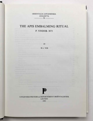 The Apis embalming ritual. P. Vindob. 3873.[newline]M3099h-02.jpeg