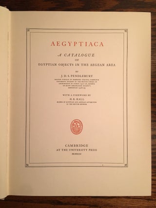 Aegyptiaca. A catalogue of Egyptian objects in the Aegean area.[newline]M3109a-04.jpg