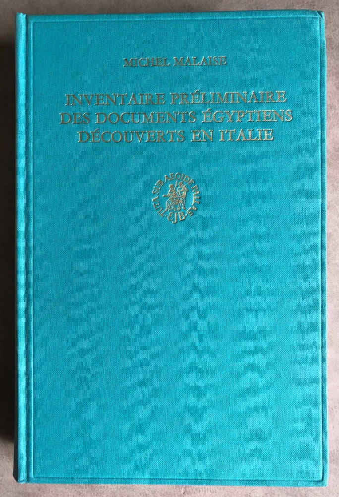 Item #M3120 Inventaire préliminaire des documents égyptiens découverts en Italie. MALAISE Michel.[newline]M3120.jpg