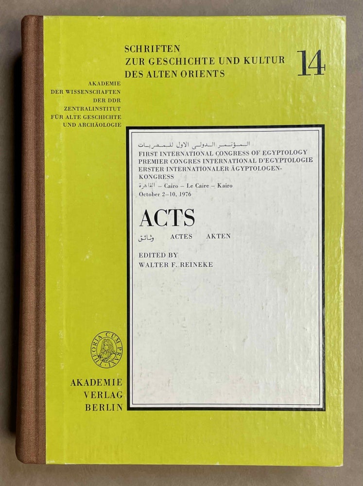 Item #M3137 Acts of the First international Congress of Egyptology, Cairo, October 2-10, 1976. REINEKE Walter F.[newline]M3137-00.jpeg