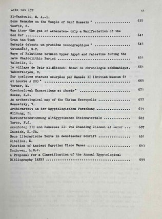 Acts of the First international Congress of Egyptology, Cairo, October 2-10, 1976.[newline]M3137-09.jpeg