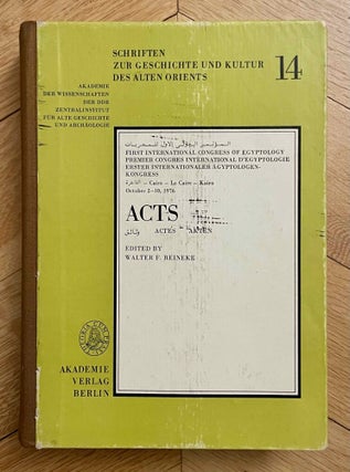 Item #M3137b Acts of the First international Congress of Egyptology, Cairo, October 2-10, 1976....