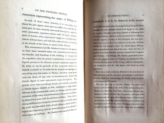 Essay on Dr. Young's and M. Champollion's Phonetic System of Hieroglyphics[newline]M3142-14.jpg