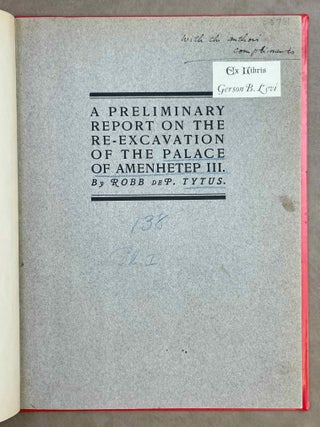 A preliminary report on the re-excavation of the palace of Amenhotep III
