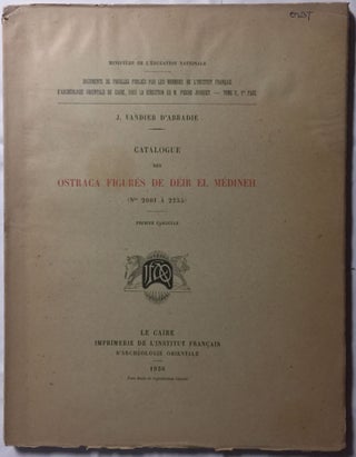 Item #M3151b Catalogue des ostraca figurés de Deir el Médineh. Fasc.1: Nos 2001 à 2255....[newline]M3151b.jpg