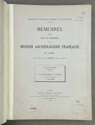 Les monuments coptes du Musée de Boulaq. Catalogue des sculptures et stèles ornées de la salle copte du Musée de Boulaq.
