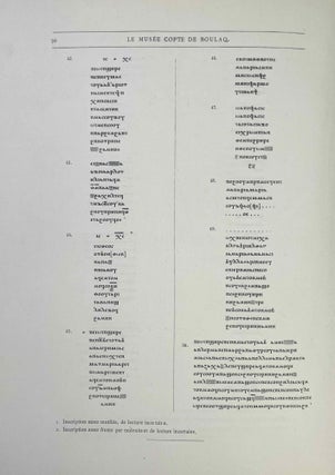 Les monuments coptes du Musée de Boulaq. Catalogue des sculptures et stèles ornées de la salle copte du Musée de Boulaq.