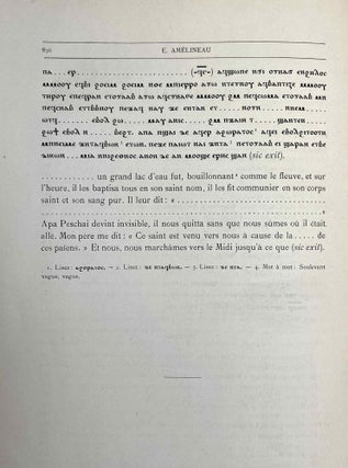 Monuments pour servir à l'histoire de l'Egypte chrétienne aux IVe, Ve, VIe et VIIe siècles - Textes coptes publiés et traduits par E. Amélineau.