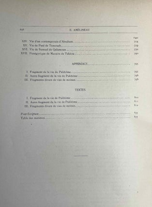Monuments pour servir à l'histoire de l'Egypte chrétienne aux IVe, Ve, VIe et VIIe siècles - Textes coptes publiés et traduits par E. Amélineau.