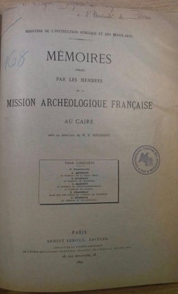 Item #M3168a Tombeaux thébains. BENEDITE George - BOURIANT Urbain - MASPERO Gaston - CHASSINAT...
