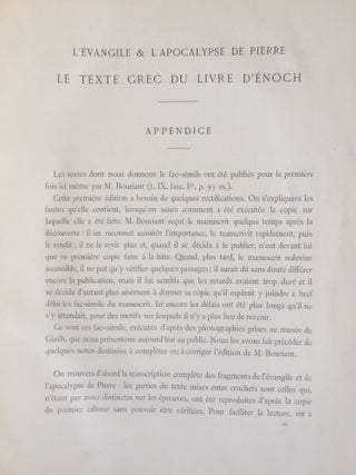L'Evangile et l'Apocalypse de Pierre. Le Texte Grec du Livre D’Enoch.[newline]M3178-07.jpg
