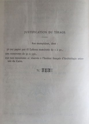 Voyageurs et écrivains français en Egypte. Tome I: Du début à la fin de la domination turque. Tome II: de la fin de la domination turque à l'inauguration du Canal de Suez (complete set)