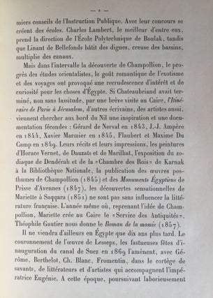 Voyageurs et écrivains français en Egypte. Tome I: Du début à la fin de la domination turque. Tome II: de la fin de la domination turque à l'inauguration du Canal de Suez (complete set)
