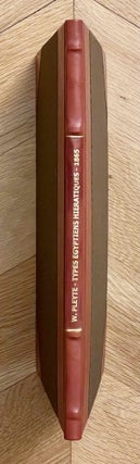 Item #M3229 Catalogue raisonné de types égyptiens hiératiques de la fonderie N. Tetterode, à...