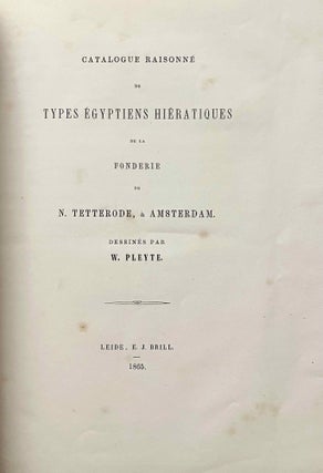 Catalogue raisonné de types égyptiens hiératiques de la fonderie N. Tetterode, à Amsterdam. Dessinés par W. Pleyte[newline]M3229-03.jpeg