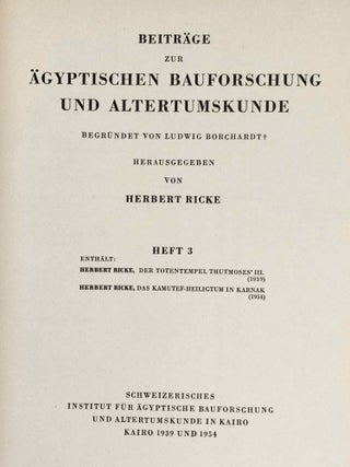 Das Kamutef-Heiligtum Hatschepsuts und Thutmoses' III in Karnak: Bericht über eine Ausgrabung vor dem Muttempelbezirk