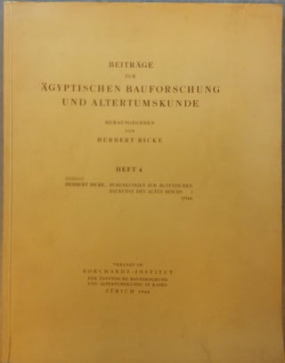 Item #M3235 Bemerkungen zur ägyptischen Baukunst des Alten Reichs. Band I & Band II, with:...[newline]M3235.jpg