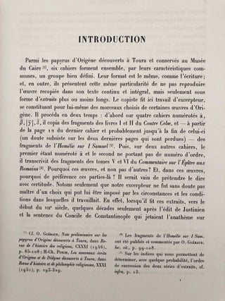 L'entretien d'Origène avec Héraclide et les évêques ses collègues sur le Père, le Fils et l'Ame, with: Le commentaire d'Origène sur Rom. III,5 - V,7, with: Extraits des livres I et II du Contre Celse d'Origène (3 volumes, complete set)