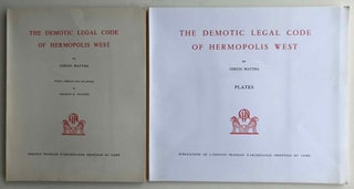 Item #M3262a The Demotic Legal Code of Hermopolis West. Fasc. 1 & 2 (complete set). MATTHA Girgis[newline]M3262a.jpg