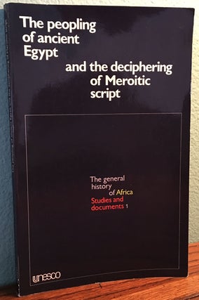 Item #M3274a The Peopling of Ancient Egypt and the Deciphering of Meroitic Script. DIOP Cheikh Anta[newline]M3274a.jpg