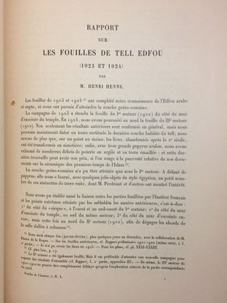 Rapports préliminaires. Tome I. 2e partie: Tell Edfou (1921-1922). Tome II. 3e partie: Tell Edfou (1923 et 1924). Tome VI. 4e partie: Tell Edfou (1928).[newline]M3317b-09.jpg