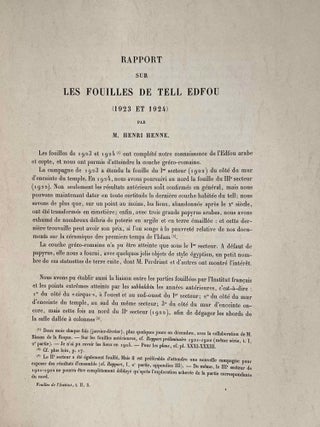 Rapports préliminaires. Tome II. 3e partie: Tell Edfou (1923 et 1924)[newline]M3317d-04.jpeg