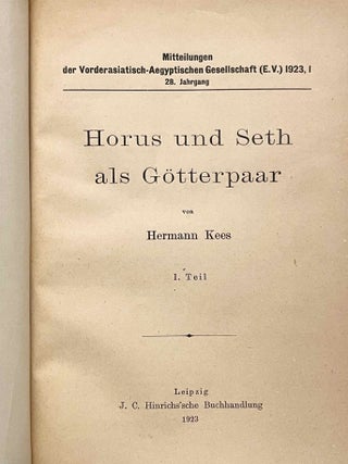 Horus und Seth als G&ouml;tterpaar. 2 volumes (complete set)[newline]M3319b-02.jpeg