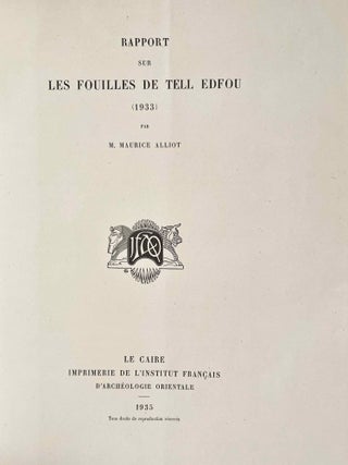 Rapports préliminaires. Tome X. 2e partie: Tell Edfou (1933)[newline]M3321-03.jpeg