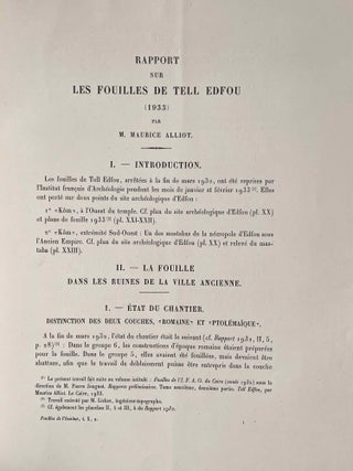Rapports préliminaires. Tome X. 2e partie: Tell Edfou (1933)[newline]M3321-04.jpeg