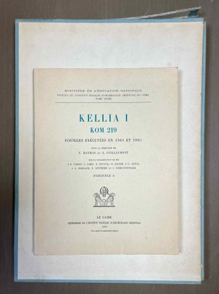 Item #M3322 Kellia I. Kom 219. 2 volumes (complete set). DAUMAS François - GUILLAUMONT A[newline]M3322-00.jpeg