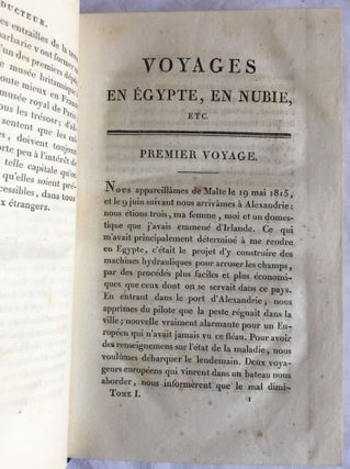 Voyages en Égypte et en Nubie. Tomes I & II (complete set)