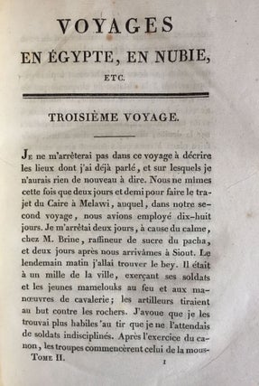 Voyages en Égypte et en Nubie. Tomes I & II (complete set)