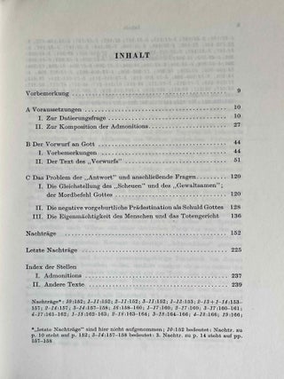 Der Vorwurf an Gott in den "Mahnworten des Ipu-wer" (Pap. Leiden I 344 recto, 11,11 - 13,8; 15,13 - 17,3). Zur geistigen Krise der ersten Zwischenzeit und ihrer Bew&auml;ltigung.